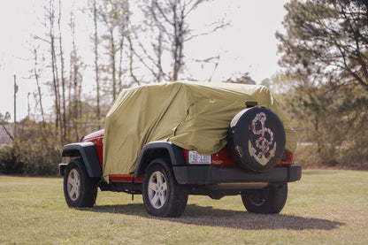 2 in 1 Rain Cover and Tailgate Tent Coyote Color Wrangler Only