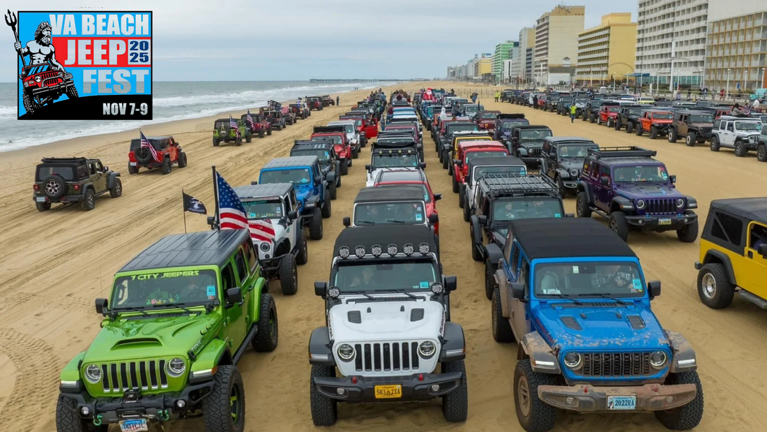 Jeeps at Virginia Beach Jeep Fest 2025 on the Virginia Beach Oceanfront