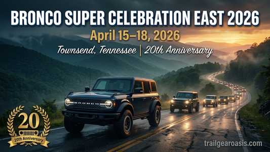 Bronco Super Celebration East 2026 April 15-18 Townsend Tennessee 20th anniversary