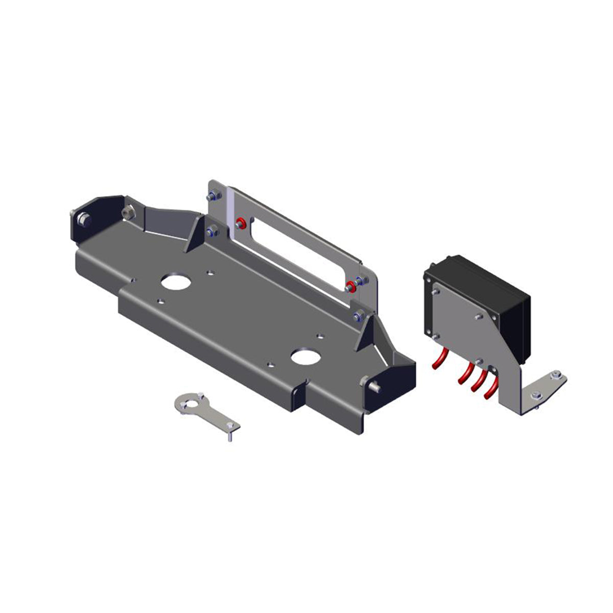 Asfir 4x4 Jeep Wrangler JL and JT Gladiator Hidden Winch Mount for OEM Metal Bumper