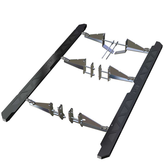 Asfir 4x4 Rock Sliders for Toyota Land Cruiser 120 Diesel, Heavy-Duty Steel, OEM Bolt-On, Side Step, Hi-Lift Compatible