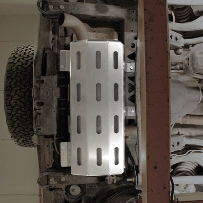 Asfir 4x4 Ford Bronco Exhaust Skid Plate, 1/4" Aluminum, Bolt-On Underbody Protection