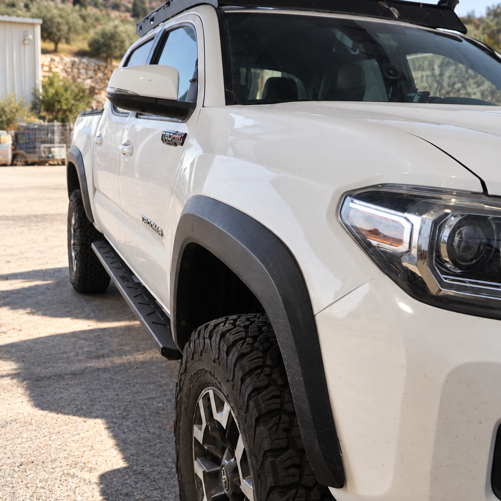 Asfir 4x4 Rock Sliders for Toyota Tacoma Short Bed, Steel, Side Step, No-Drill Install